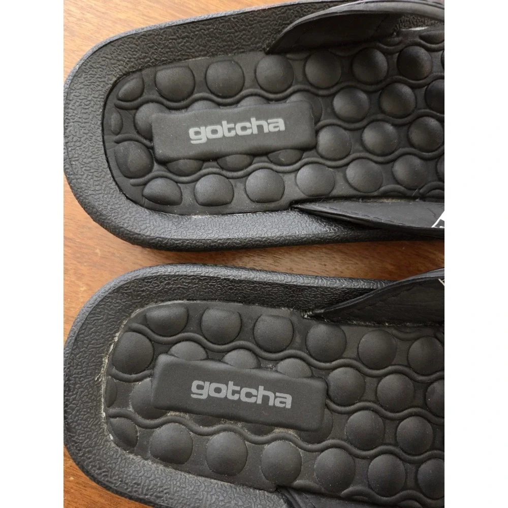Men's Gotcha Monona Sandals Black Sz 11 Flip Flops‎ Summer Lake Beach